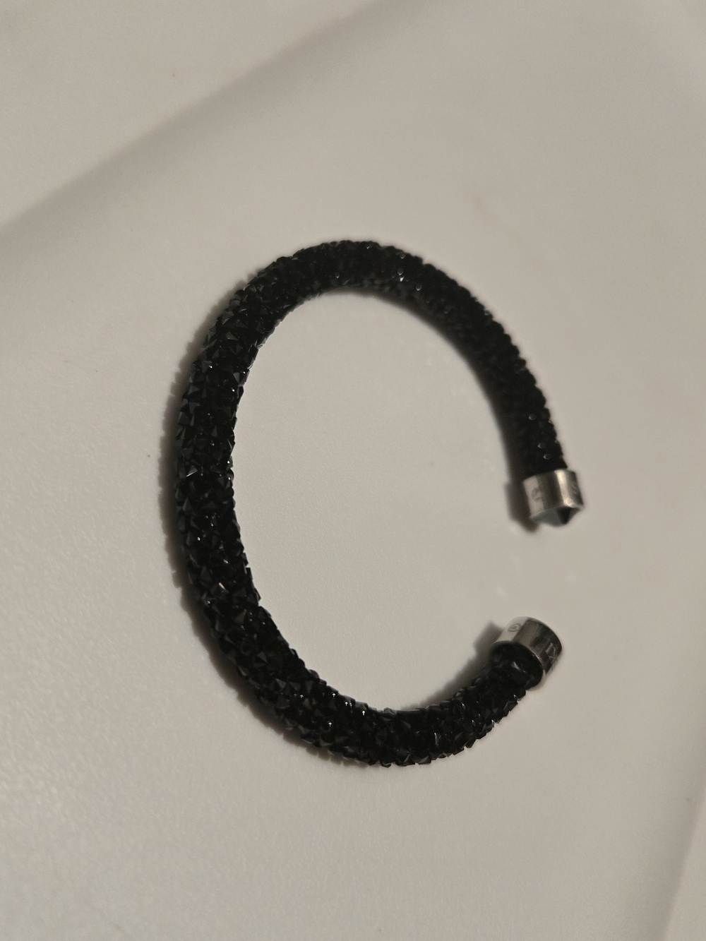 Swarovski Black Crystal Mesh Cuff Bracelet